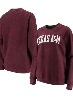 Womens Maroon Texas A&M Comfy Cord Vintage Pullover Sweatshirt